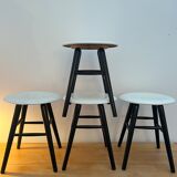 Suite of 4 scandinavian stools