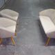 Sofa 3 Chair Danish cocktail of the 50s/60s gray / white