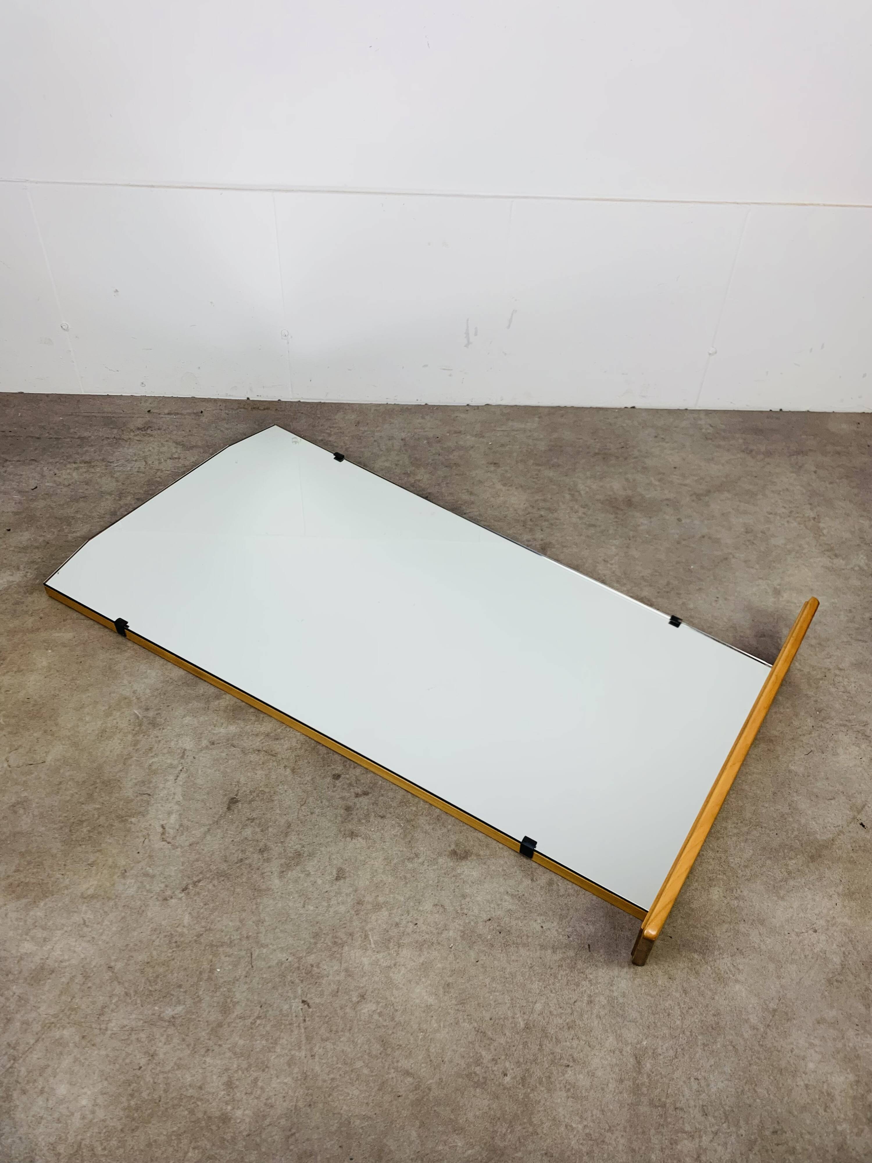 Mirror with wooden shelf, 1960s, vintage
