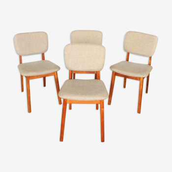 Série de quatre chaises des années 50