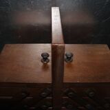 Wooden sewing box from the 60s and 70s