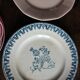 6 mismatched flat plates Terre de Fer Digoin Sarreguemines