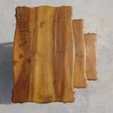 Solid walnut nesting table