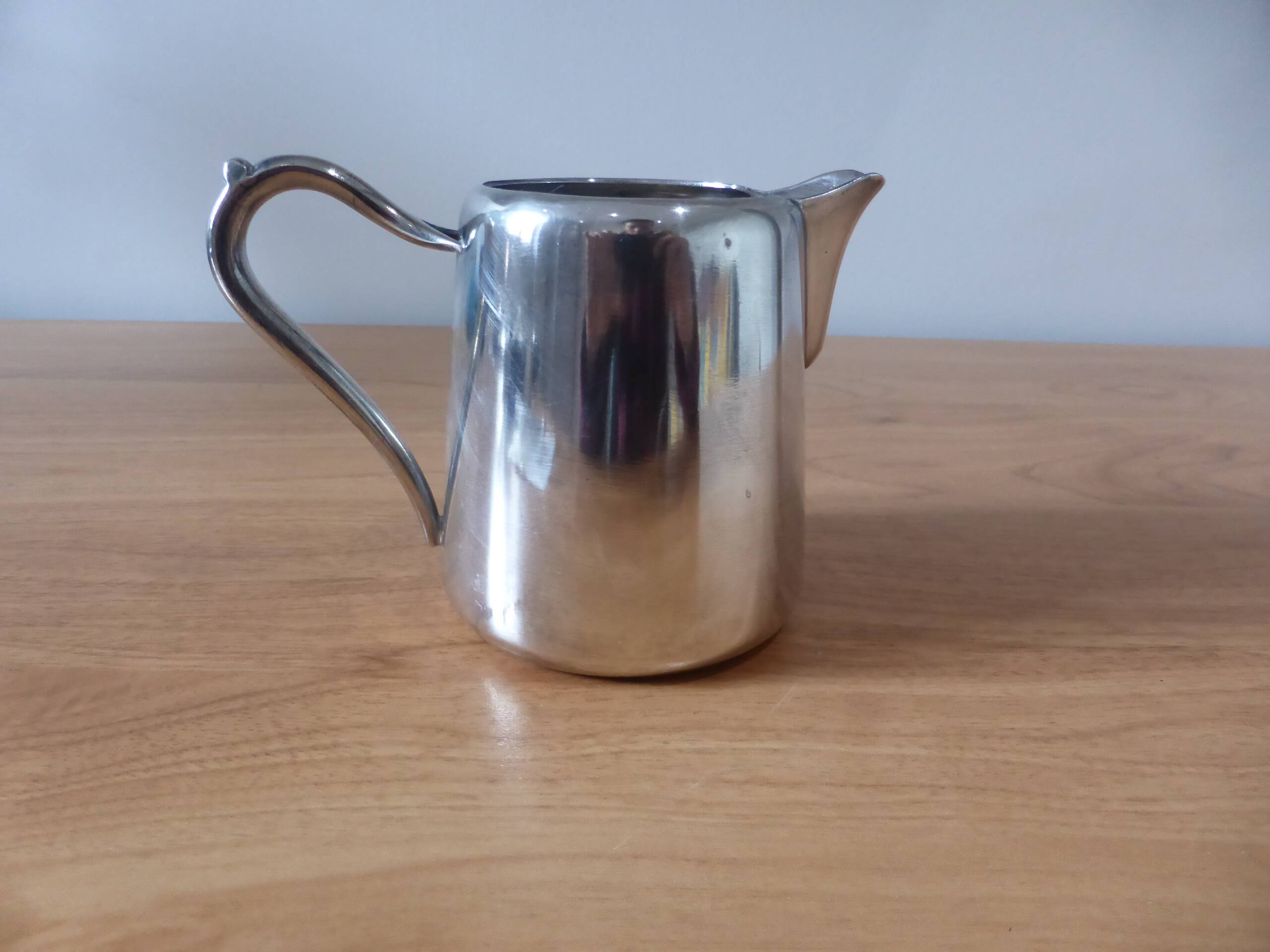Vintage silver metal milk jug, creamer