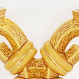 Pair of ceramic candlestick lamps