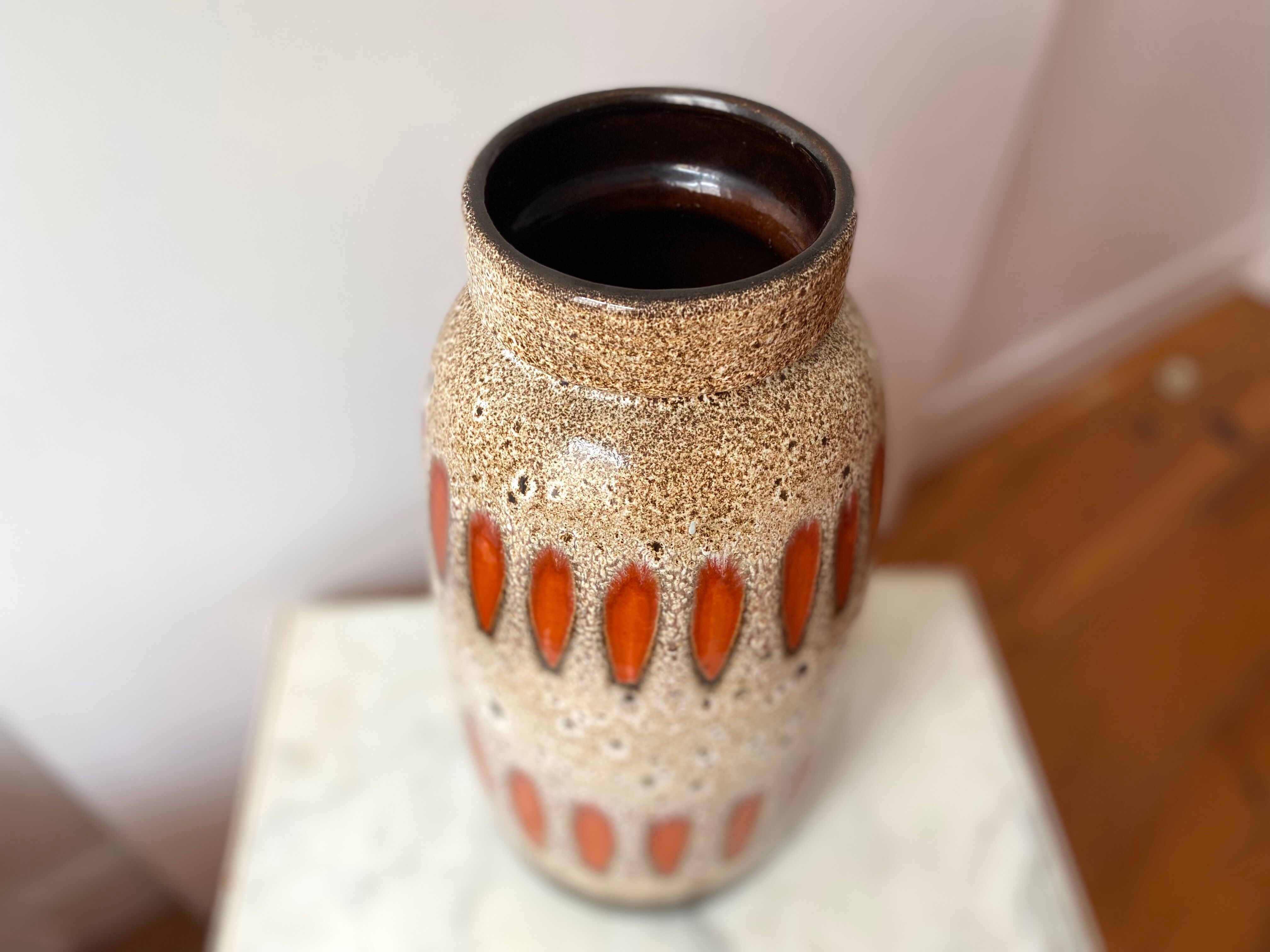 Ceramic vase fatlava scheurich W-Germany 1970 vintage