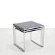 Vintage chrome and black glass side tables by Brabantia 1960s