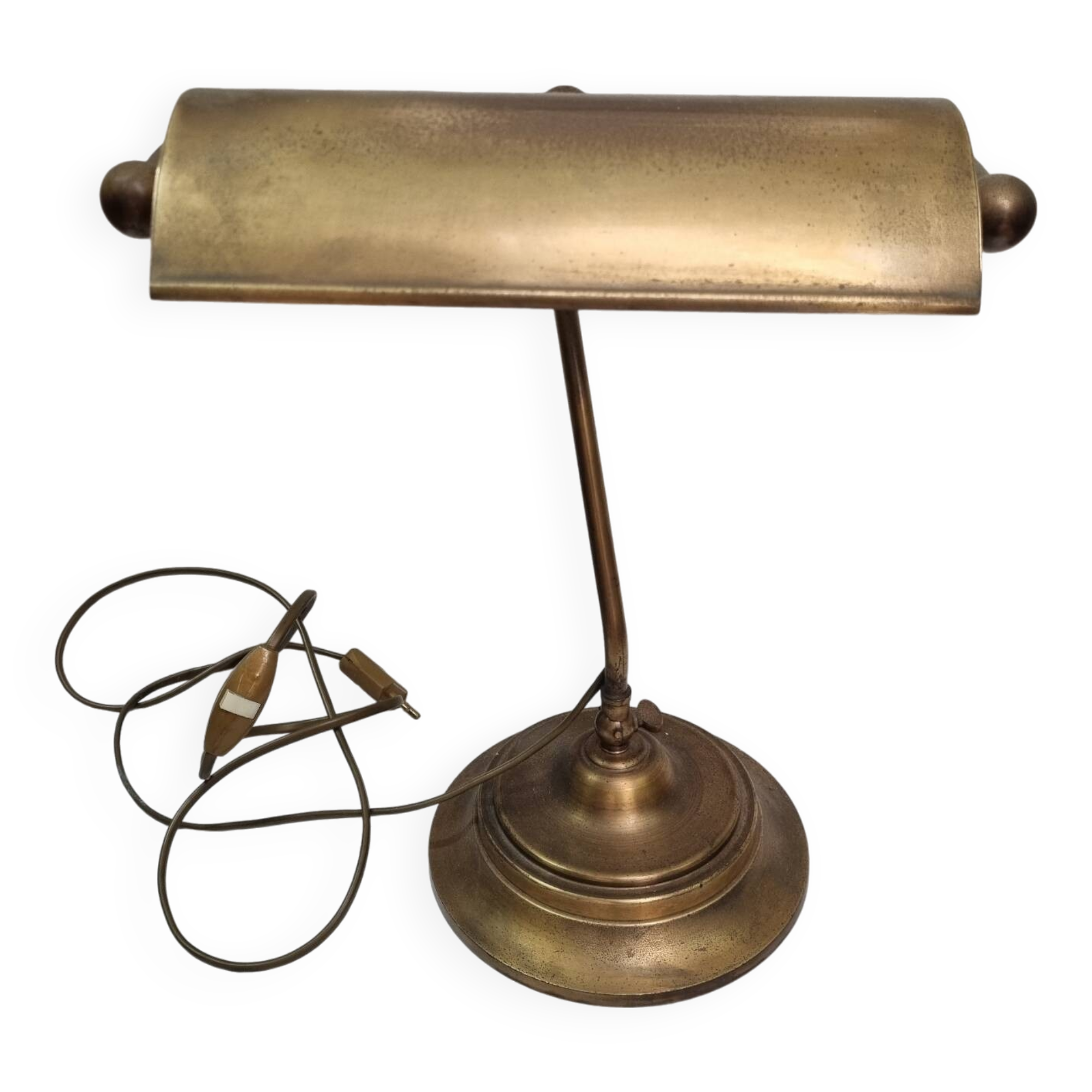Brass notary and banker lamp