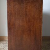 Low cabinet with compass feet, vintage oak