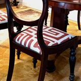 Set of William IV table (late 18th century) mahogany and 4 matching chairs