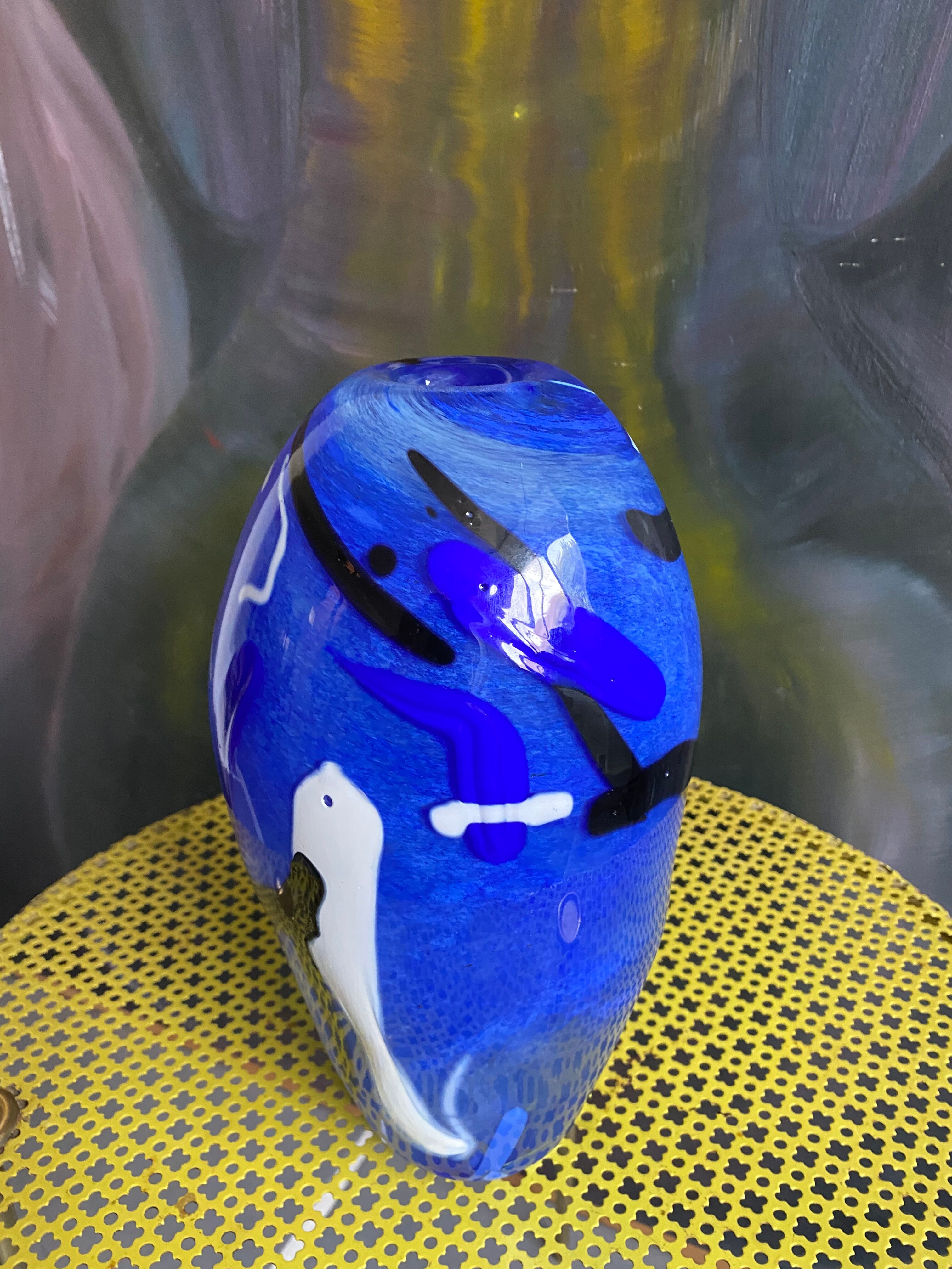 Murano vintage glass vase 80s/90s