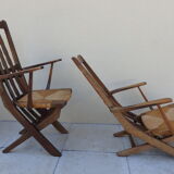 Paire de fauteuils Triconfort année 1960 trois  position