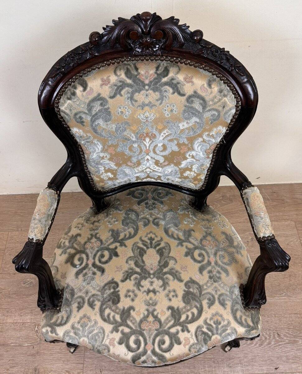 LXVI Style Cabriolet Armchair in Rosewood
