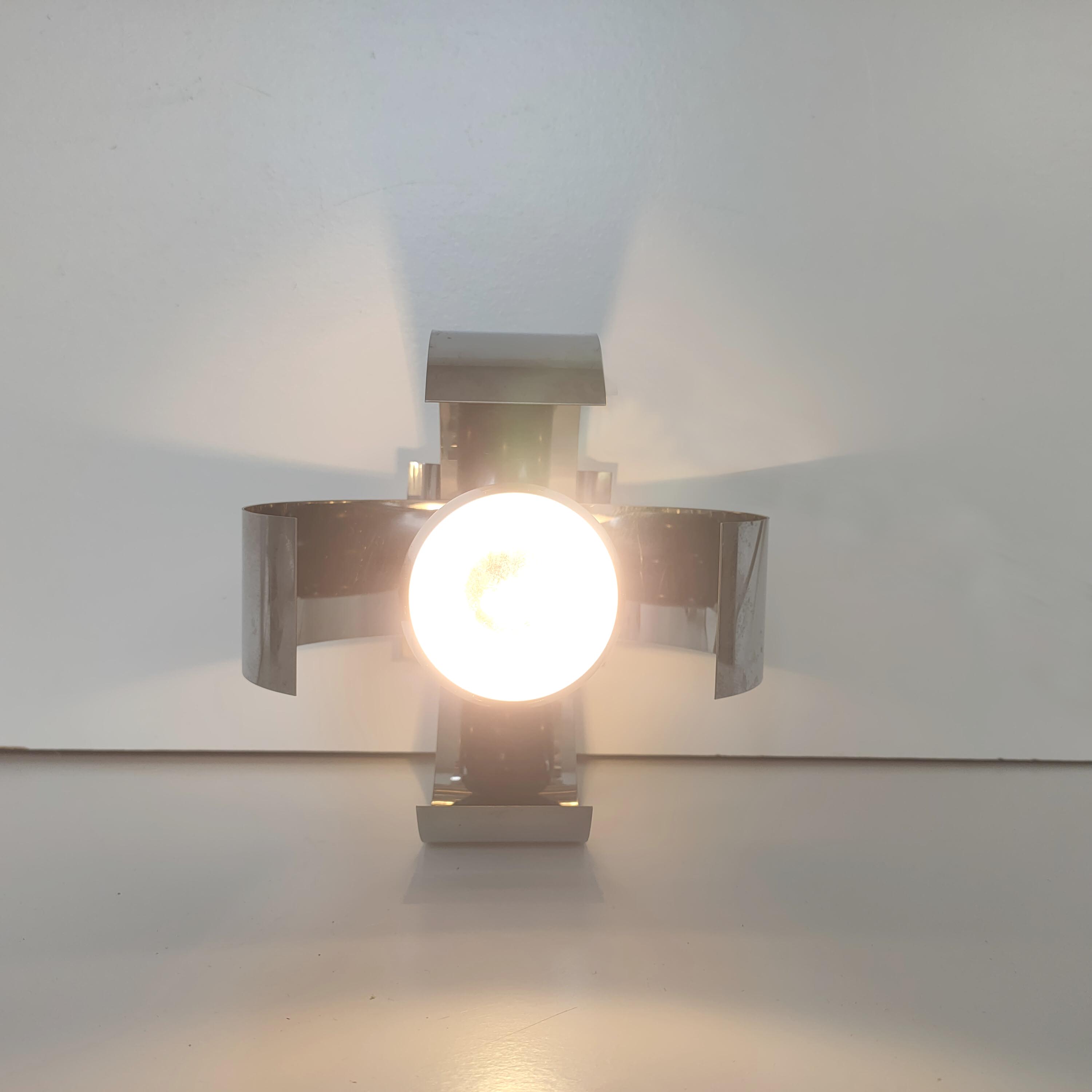 Pair Seventies wall lamp space age