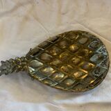 Empty silver metal pineapple pocket