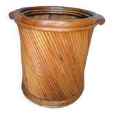 Rattan cache pot from the 1970s.