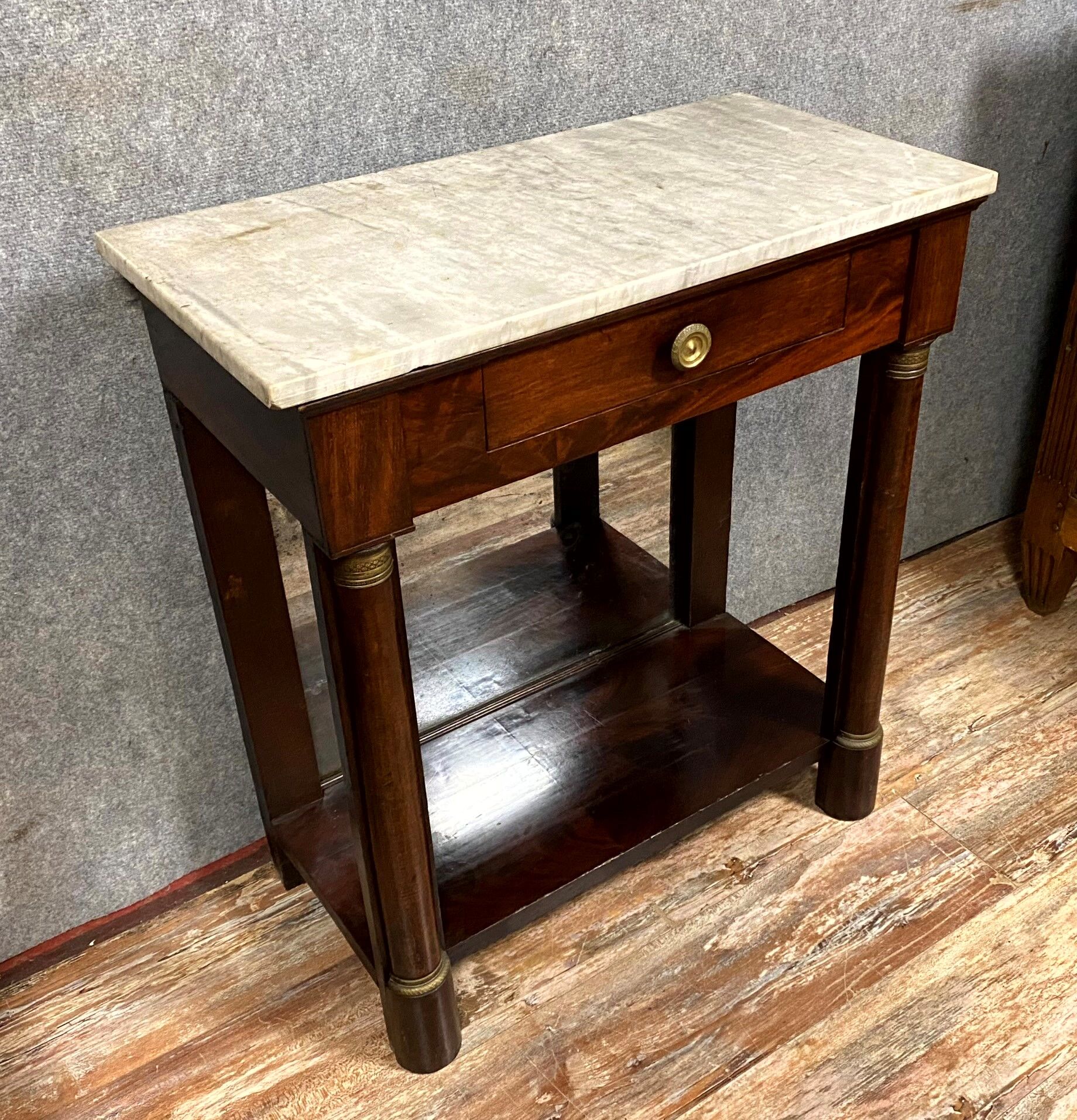 Empire console in mahogany nineteenth era