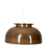 Lustre vintage années 70 en plastique marron design Massoni pour Harvey Guzzini