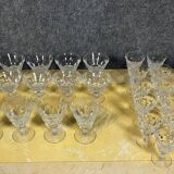 Daum France: part of a cut crystal stemware service