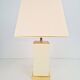 Vintage Brass and Cream Table Lamp from Maison Charles, 1970s