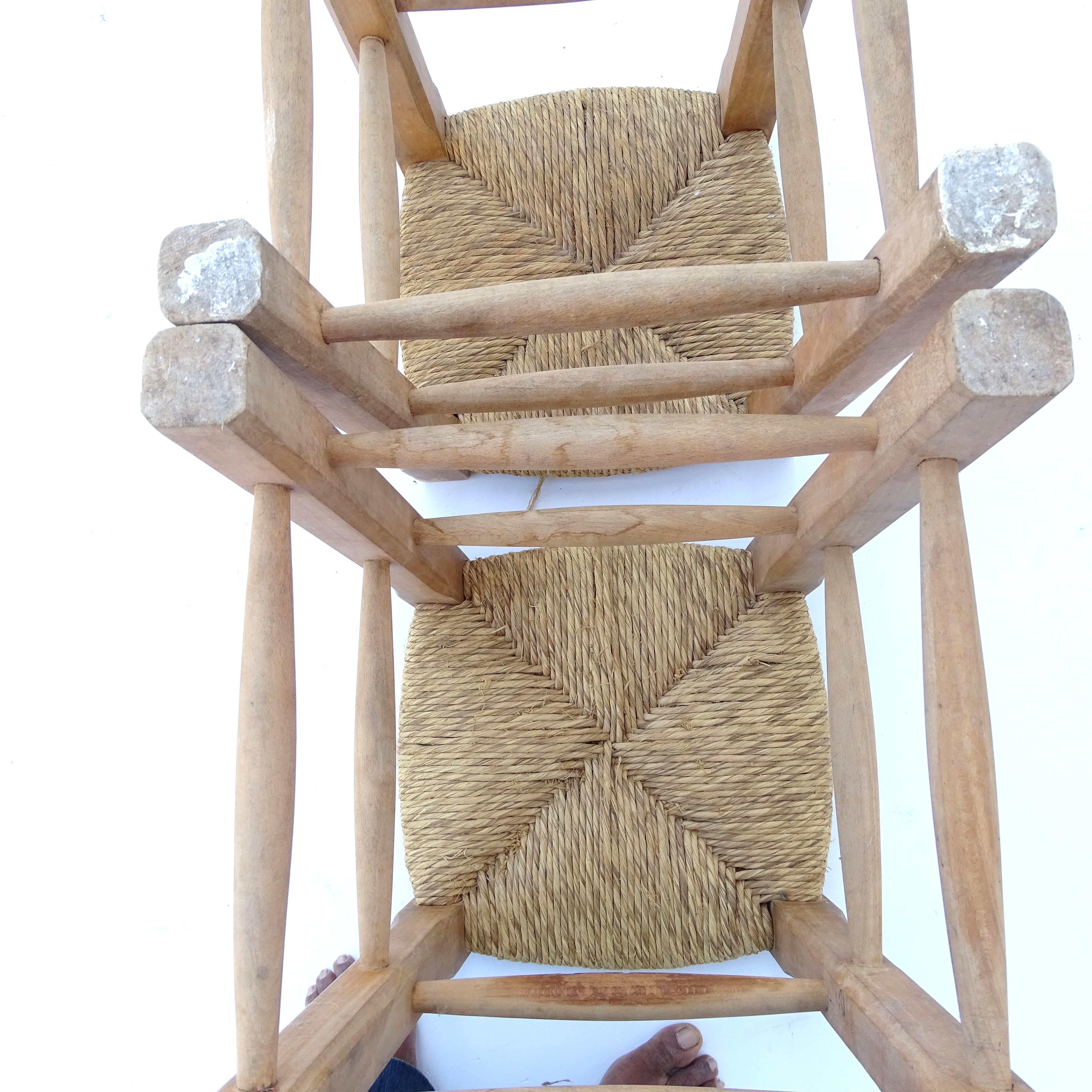 Lot 2 straw stools