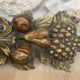 Large wall sculpture in carved gilded wood – fruits and foliage –