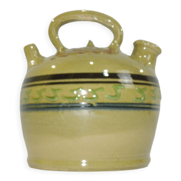 Gargoulette cruche en terre cuite vernissée vintage pichet