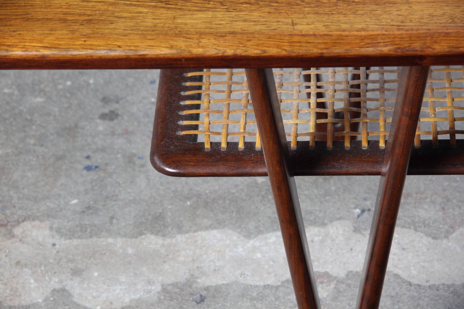 Vintage coffee table, Danish Design with V-Shaped Legs, Kurt Østervig 1950s