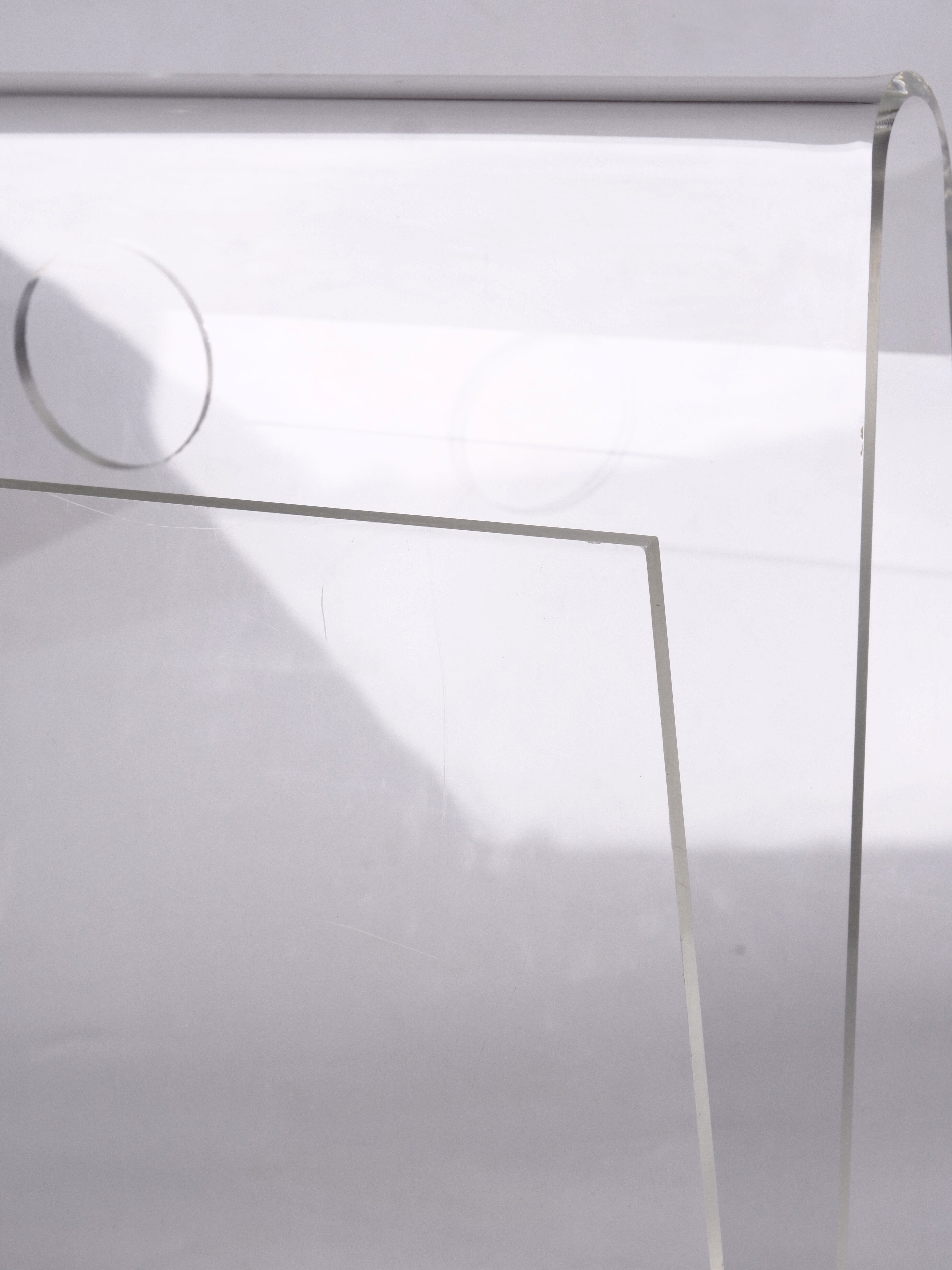 transparent plexiglass review door 1970