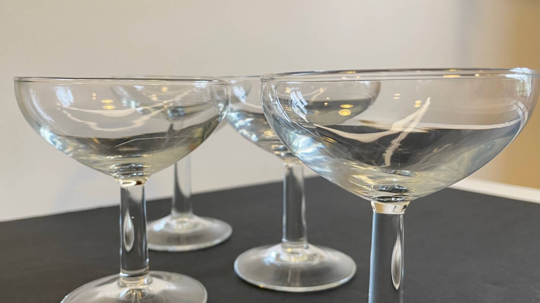 Duralex vintage champagne glasses
