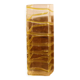 Ridged glass vase, Murano style