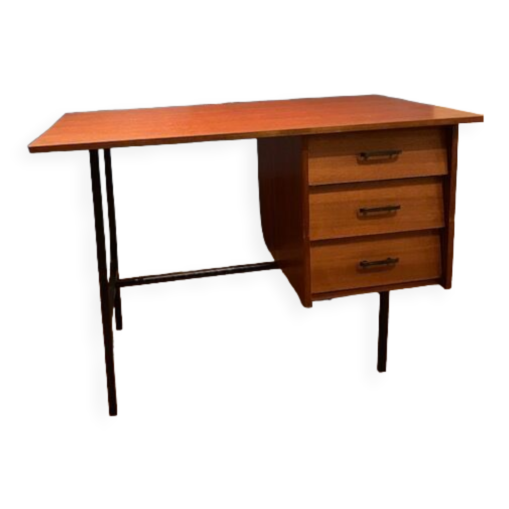 Vintage desk 60s wood and metal
