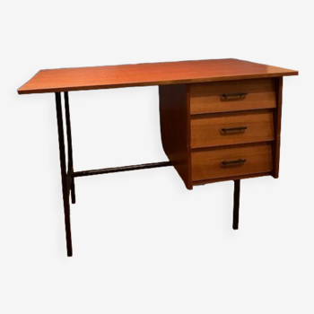 Vintage desk 60s wood and metal
