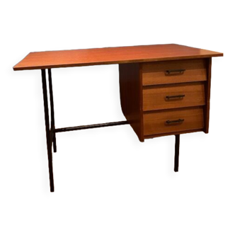 Vintage desk 60s wood and metal