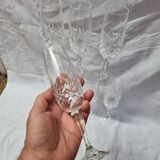 8 Bohemian crystal champagne flutes