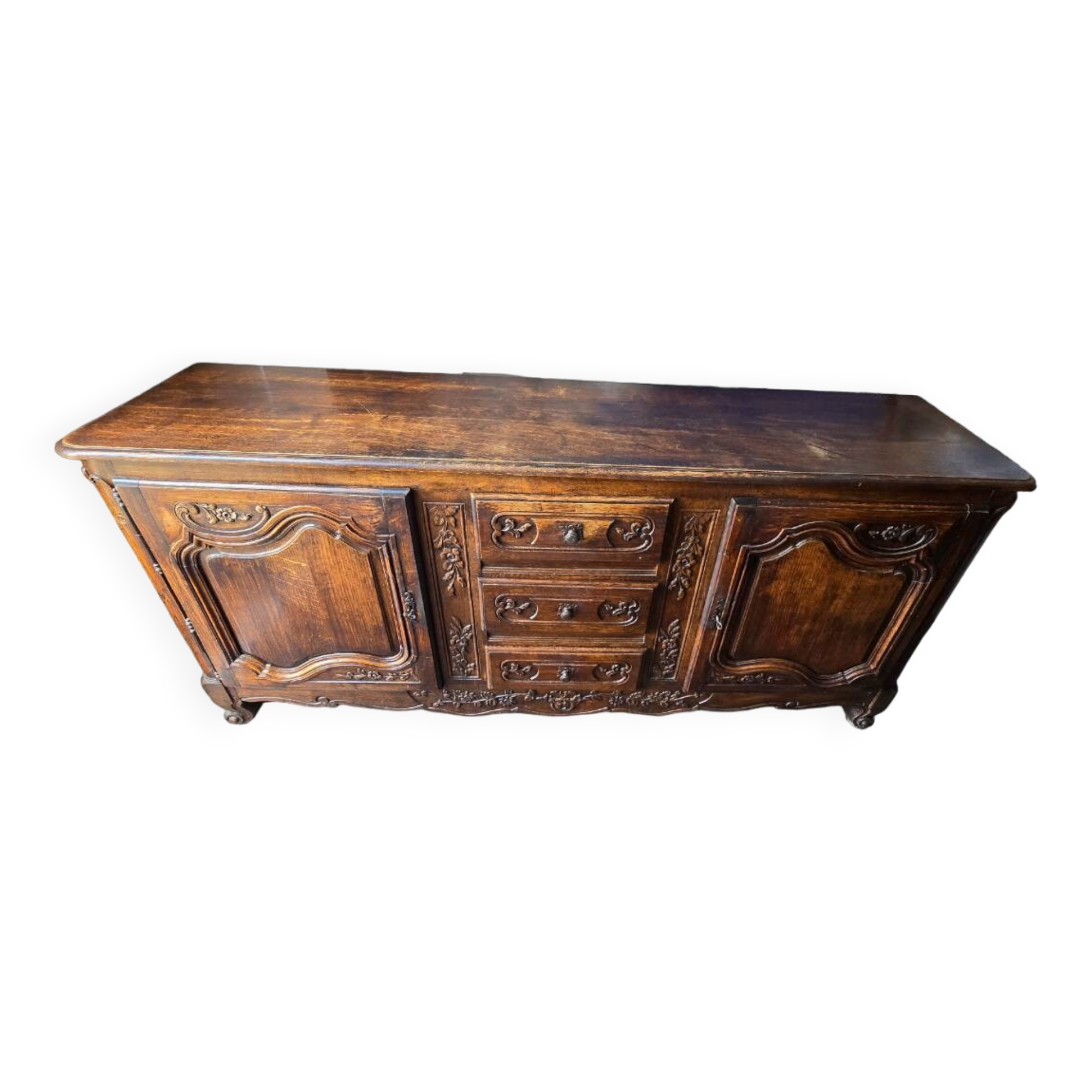 Antique solid carved sideboard