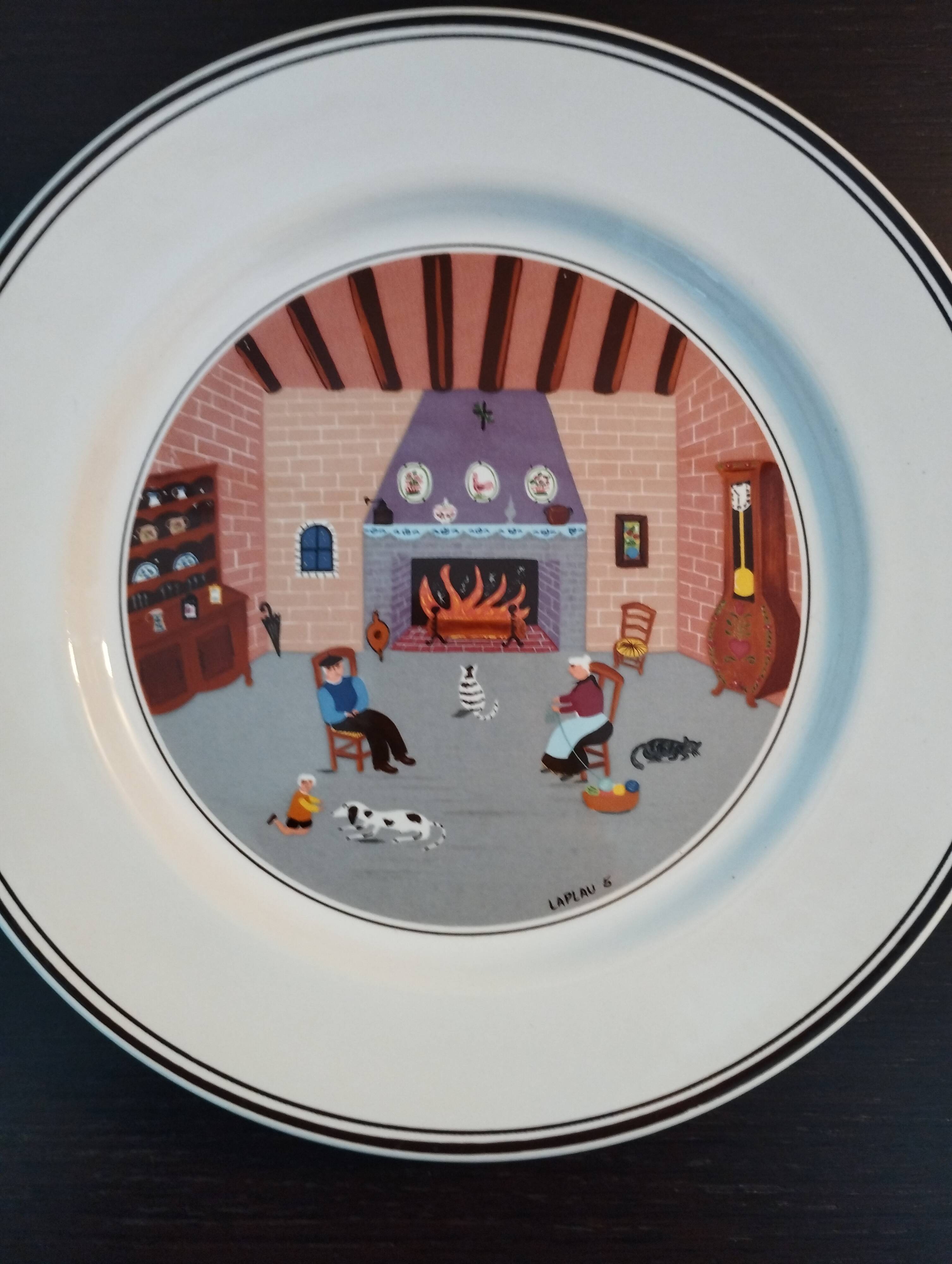 3 villeroy and boch plates