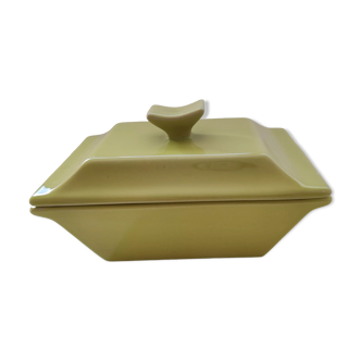 terrine flat oven or butter dish design anise green