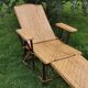 Chaise longue en rotin 60'