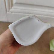 Paire vases soliflore art deco barbotine tulipe