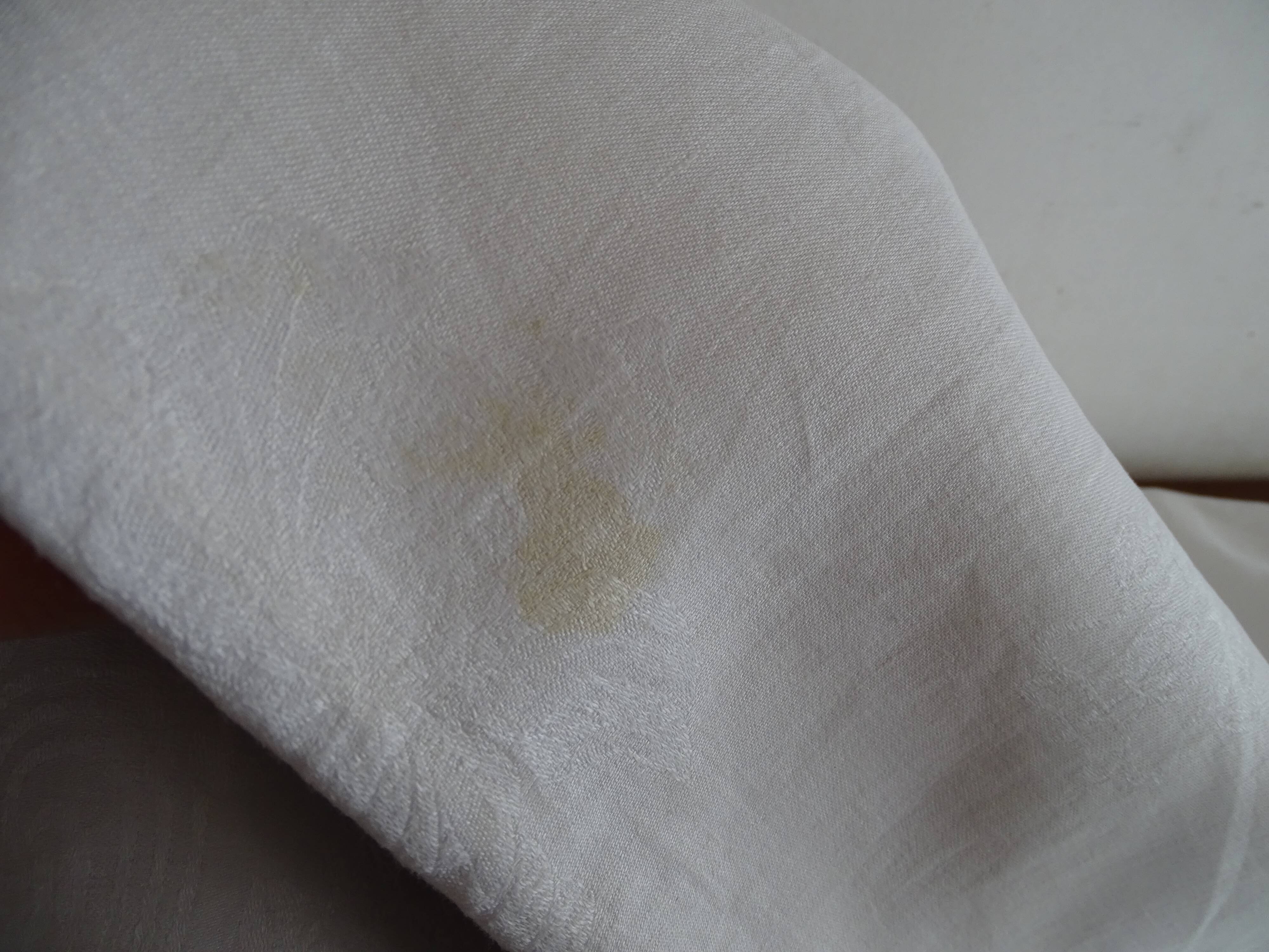 Old damask tablecloth 270 x 150 monogram MP