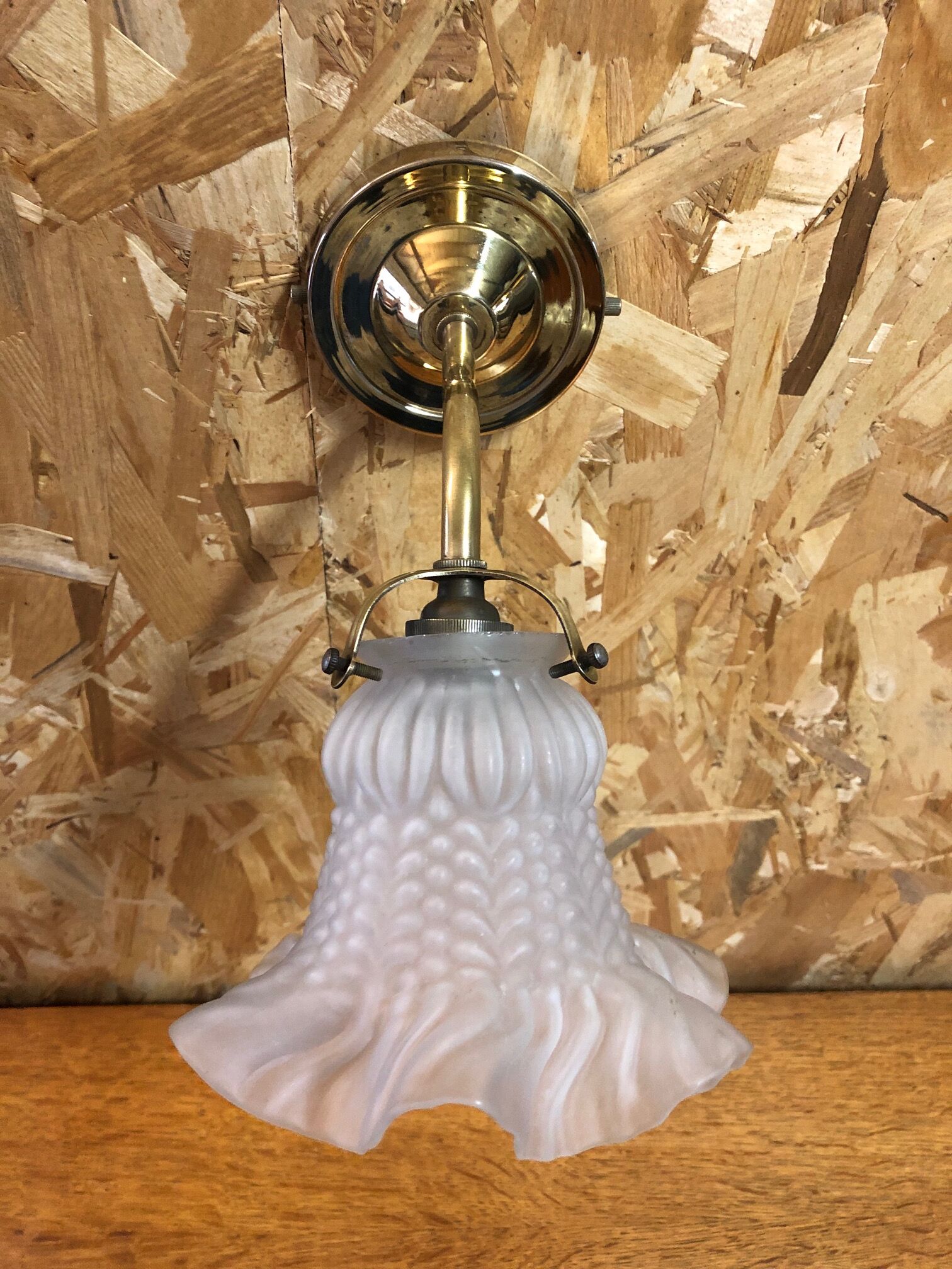 Tulip wall lamp sandblasted glass