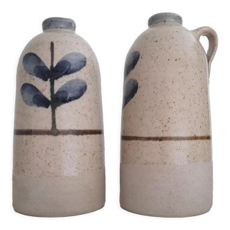 Set of 2 Healy Pottery Ireland Stoneware Bottles