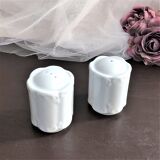 Salière poivrier porcelaine blanche