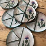 Set of 6 flat plates “Étienne Daniel” Vallauris