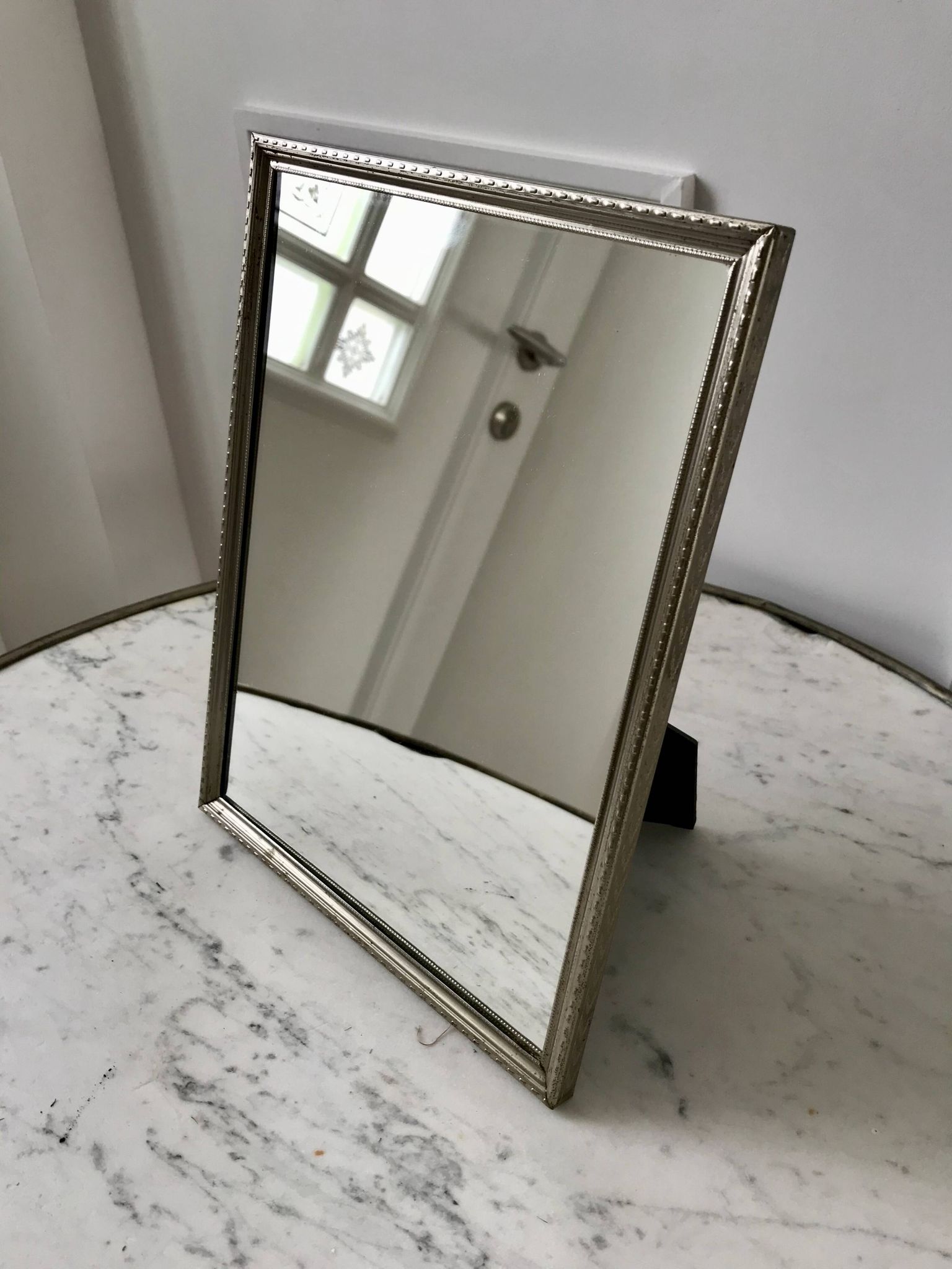 miroir en acier chromé années 40-50