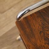 Rosewood and chrome side table, 1970s