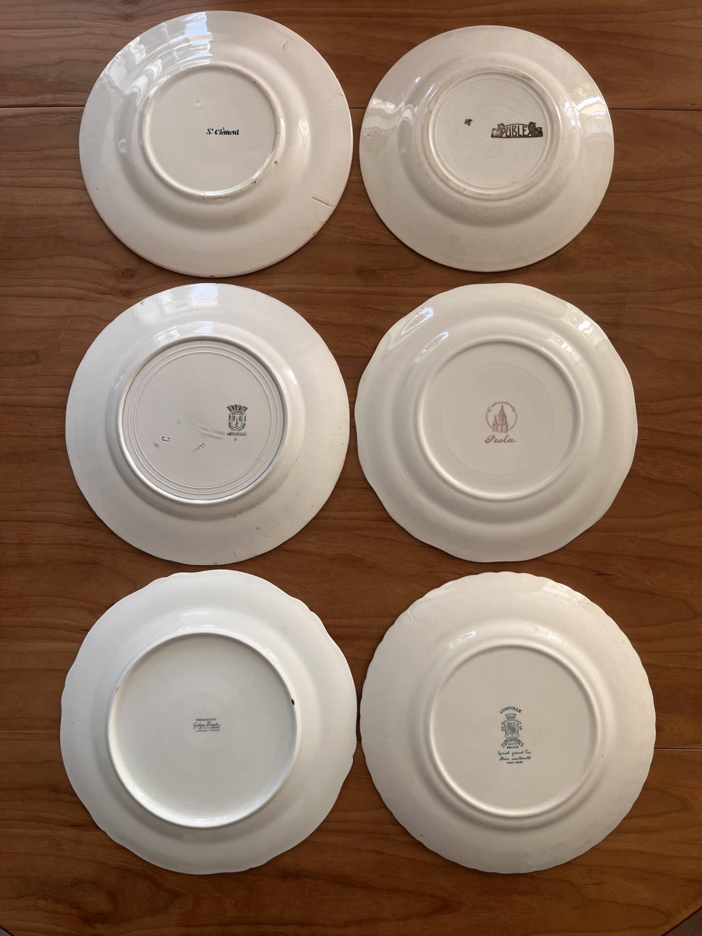 Mismatched antique plates