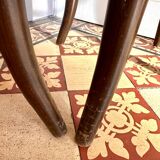 Wooden and cane bistro bar stools