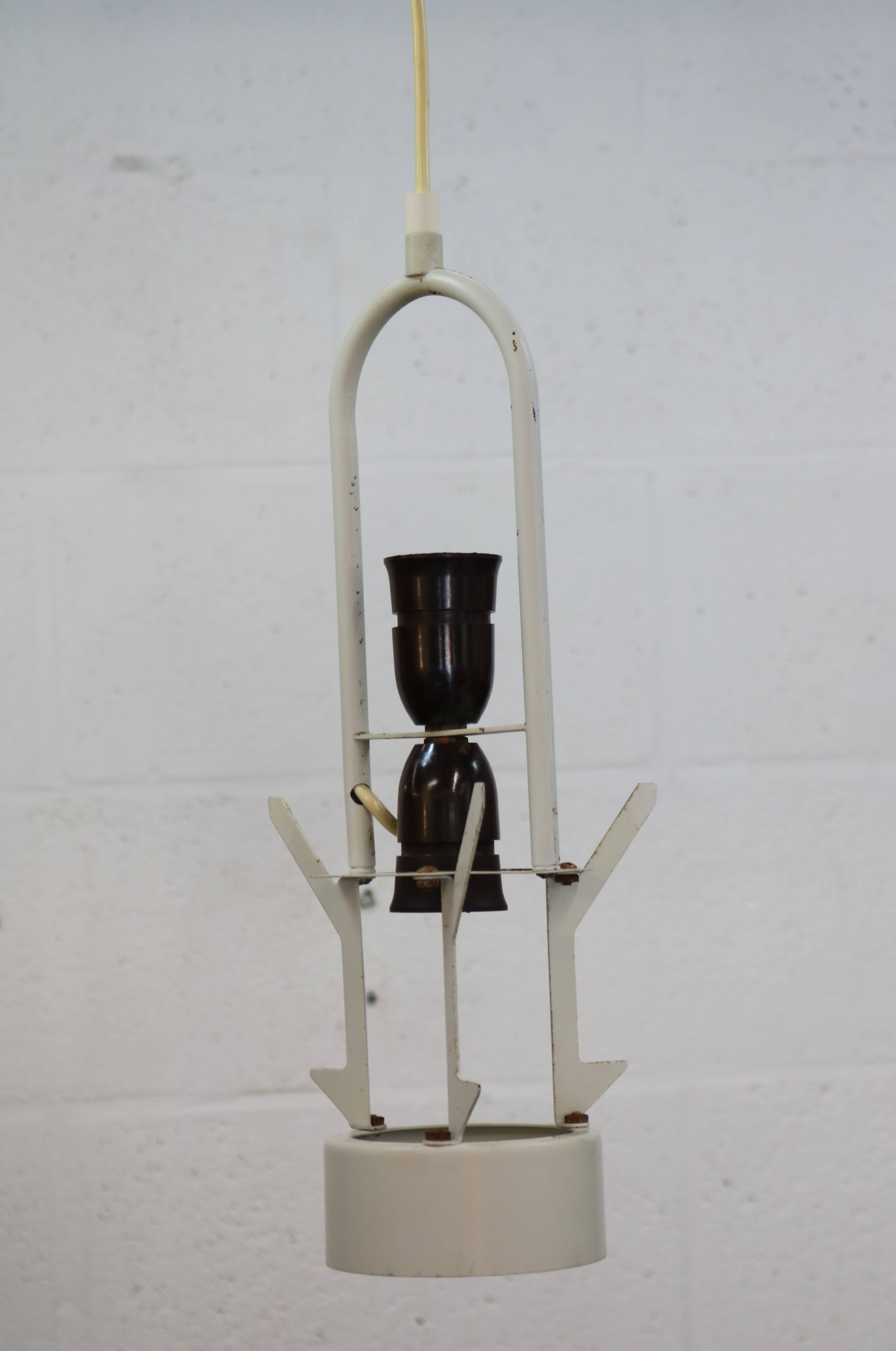 Old Danish design lamp in white/gray and blue colours - Denmark 60's